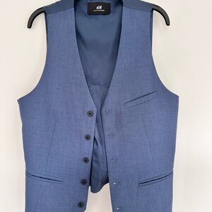 H&M Men's Classic Navy Vest, Slim Fit